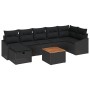 Juego de sofá de jardín de 8 piezas con cojines en negro de ratán sintético von , Outdoor-Sofas - Ref: Foro24-3359576, Preis:...
