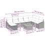 Juego de sofá de jardín de 9 piezas con cojines negros de poliratán by , Outdoor sofas - Ref: Foro24-3359579, Price: 504,98 €...