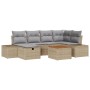 Conjunto de sofá de jardín de 7 piezas con cojines en beige poli ratán von , Outdoor-Sofas - Ref: Foro24-3359595, Preis: 463,...