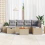 Conjunto de sofá de jardín de 7 piezas con cojines en beige poli ratán von , Outdoor-Sofas - Ref: Foro24-3359595, Preis: 463,...