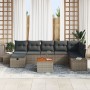 Juego de Sofá de Jardín de 8 Piezas con Cojines Gris Polirratán by , Outdoor sofas - Ref: Foro24-3359601, Price: 496,77 €, Di...