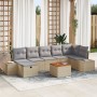 Juego de Sofá de Jardín 8 Piezas con Cojines Beige Ratán Poliéster von , Outdoor-Sofas - Ref: Foro24-3359602, Preis: 527,66 €...