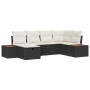 Juego de Sofá de Jardín de 6 Piezas con Cojines Ratán Poliester Negro by , Outdoor sofas - Ref: Foro24-3359629, Price: 415,70...