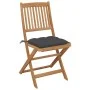 8 pcs folding garden chairs and solid acacia wood cushions by vidaXL, Garden chairs - Ref: Foro24-3075036, Price: 395,25 €, D...