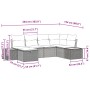 Juego de Sofá de Jardín de 6 Piezas con Cojines Ratán Poliester Negro by , Outdoor sofas - Ref: Foro24-3359629, Price: 415,70...