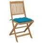 8 pcs folding garden chairs and solid acacia wood cushions by vidaXL, Garden chairs - Ref: Foro24-3075040, Price: 396,41 €, D...