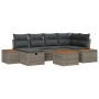 Juego de Sofá de Jardín de 7 Piezas con Cojines Gris de Rattán Sintético by , Outdoor sofas - Ref: Foro24-3359636, Price: 456...