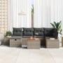 Juego de Sofá de Jardín de 7 Piezas con Cojines Gris de Rattán Sintético by , Outdoor sofas - Ref: Foro24-3359636, Price: 456...