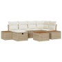 Conjunto de Sofás de Jardín de 7 Piezas con Cojines Beige de Ratán Sintético by , Outdoor sofas - Ref: Foro24-3359638, Price:...