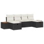 Juego de Sofá de Jardín de 6 Piezas con Cojines Ratán Poliéster Negro by , Outdoor sofas - Ref: Foro24-3359649, Price: 388,19...