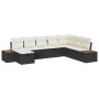 Conjunto de Sofá de Jardín de 8 Piezas con Cojines Ratán Polimérico Negro by , Outdoor sofas - Ref: Foro24-3359654, Price: 50...