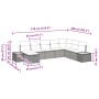 Conjunto de Sofá de Jardín de 8 Piezas con Cojines Ratán Polimérico Negro by , Outdoor sofas - Ref: Foro24-3359654, Price: 50...