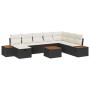 Juego de Sofá de Jardín de 9 Piezas con Cojines de Ratán Negro by , Outdoor sofas - Ref: Foro24-3359659, Price: 533,59 €, Dis...