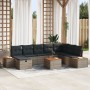 Juego de Sofá de Jardín de 9 Piezas con Cojines Gris Ratán Sintético by , Outdoor sofas - Ref: Foro24-3359661, Price: 570,90 ...