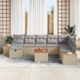 Juego de Sofá de Jardín de 9 Piezas con Cojines Beige Poliratán von , Outdoor-Sofas - Ref: Foro24-3359662, Preis: 573,83 €, R...