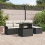Juego de Sofá de Jardín de 6 Piezas con Cojines Negro Ratán Poli von , Outdoor-Sofas - Ref: Foro24-3359664, Preis: 409,98 €, ...