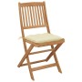 Folding garden chairs 6 units and solid acacia wood cushions by vidaXL, Garden chairs - Ref: Foro24-3075011, Price: 329,34 €,...