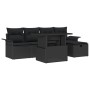 Juego de sofá de jardín de 6 piezas con cojines negro poliratán von , Outdoor-Sofas - Ref: Foro24-3359670, Preis: 418,20 €, R...