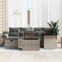 Conjunto de Sofá de Jardín de 7 Piezas con Cojines Gris Ratán PE von , Outdoor-Sofas - Ref: Foro24-3359676, Preis: 485,72 €, ...