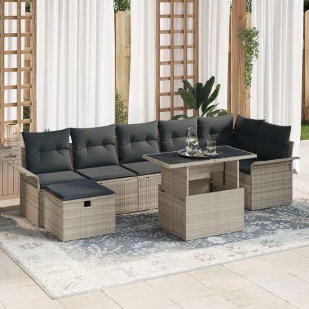 Juego de sofá de jardín de 8 piezas con cojines de ratán sintético beige by , Outdoor sofas - Ref: Foro24-3359689, Price: 606...