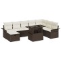 Juego de sofá de jardín de 9 piezas con cojines Marrón Poliratán von , Outdoor-Sofas - Ref: Foro24-3359695, Preis: 639,07 €, ...