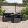 Conjunto de Sofá de Jardín de 6 Piezas con Cojines de Rattan Negro by , Outdoor sofas - Ref: Foro24-3359750, Price: 415,20 €,...