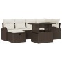 Conjunto de Sofá de Jardín de 7 Piezas con Cojines de Poliratan Marrón von , Outdoor-Sofas - Ref: Foro24-3359755, Preis: 496,...