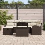 Conjunto de Sofá de Jardín de 7 Piezas con Cojines de Poliratan Marrón von , Outdoor-Sofas - Ref: Foro24-3359755, Preis: 496,...