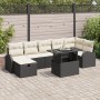 Juego de Sofá de Jardín de 8 piezas con Cojines Negro Ratán Sintético de , Sofás de exterior - Ref: Foro24-3359764, Precio: 5...