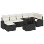 Juego de Sofá de Jardín de 8 piezas con Cojines Negro Ratán Sintético de , Sofás de exterior - Ref: Foro24-3359764, Precio: 5...