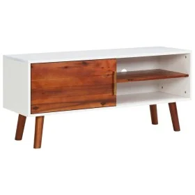 Solid acacia wood and MDF TV cabinet 110x35x50 cm by vidaXL, TV Furniture - Ref: Foro24-327460, Price: 68,35 €, Discount: %