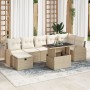 Juego de Sofá de Jardín de 8 Piezas con Cojines Beige Ratán Poliéster von , Outdoor-Sofas - Ref: Foro24-3359768, Preis: 574,2...