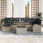 Set de sofá de jardín de 8 piezas con cojines gris claro poli ratán von , Outdoor-Sofas - Ref: Foro24-3359769, Preis: 604,17 ...