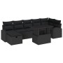 Set de Sofá de Jardín de 8 Piezas con Cojines Negro Poliratán von , Outdoor-Sofas - Ref: Foro24-3359770, Preis: 561,31 €, Rab...