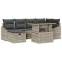 Juego de Sofás de Jardín de 7 Piezas con Cojines Gris Claro Ratán Poliéster by , Outdoor sofas - Ref: Foro24-3359839, Price: ...