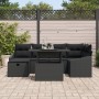 Juego de Sofá de Jardín de 7 Piezas con Cojines Negro Poliratán by , Outdoor sofas - Ref: Foro24-3359840, Price: 493,84 €, Di...