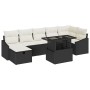 Juego de Sofá de Jardín de 8 Piezas con Cojines Negro de Poliratán by , Outdoor sofas - Ref: Foro24-3359844, Price: 503,44 €,...