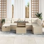 Set de Sofás de Jardín de 9 Piezas con Cojines Beige Poliratán von , Outdoor-Sofas - Ref: Foro24-3359858, Preis: 628,97 €, Ra...