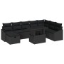 Set de Sofá de Jardín de 9 Piezas con Cojines Negro Ratán Poliéster von , Outdoor-Sofas - Ref: Foro24-3359860, Preis: 611,84 ...