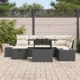 Set de Sofá de Jardín de 7 Piezas con Cojines Negro Ratán Poliéster von , Outdoor-Sofas - Ref: Foro24-3359874, Preis: 501,59 ...