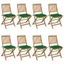 8 Stück klappbare Gartenstühle und Kissen aus massivem Akazienholz von vidaXL, Gartenstühle - Ref: Foro24-3075041, Preis: 381...