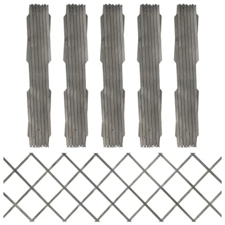 Trellis fences 5 pcs solid gray fir wood 180x60 cm by vidaXL, fence panels - Ref: Foro24-316424, Price: 32,75 €, Discount: %