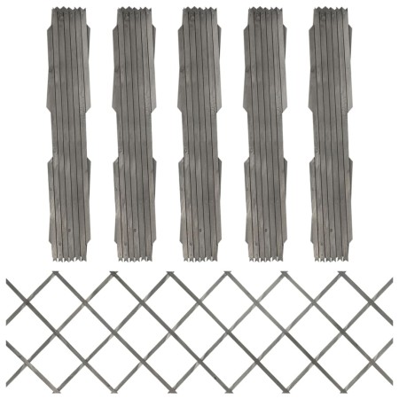 Vallas enrejado 5 uds madera maciza de abeto gris 180x60 cm de vidaXL, Paneles de vallas - Ref: Foro24-316424, Precio: 31,36 ...