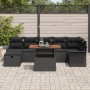 Conjunto de Sofá de Jardín de 8 Piezas con Cojines Negro Poliratán von , Outdoor-Sofas - Ref: Foro24-3359922, Preis: 556,47 €...