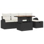 Conjunto de Sofás de Jardín de 6 Piezas con Cojines Negro Poliratán by , Outdoor sofas - Ref: Foro24-3359960, Price: 403,86 €...