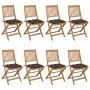 8 Stück klappbare Gartenstühle und Kissen aus massivem Akazienholz von vidaXL, Gartenstühle - Ref: Foro24-3075044, Preis: 396...
