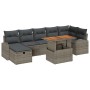 Conjunto de Sofás Jardín de 8 Piezas con Cojines Gris Ratán Polimérico by , Outdoor sofas - Ref: Foro24-3359975, Price: 525,8...