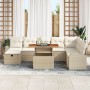 Juego de Sofá de Jardín de 9 Piezas con Cojines Beige Poliratán von , Outdoor-Sofas - Ref: Foro24-3359984, Preis: 622,46 €, R...