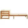 Lounger 1 armrest with cream cushions solid acacia wood by vidaXL, Modular outdoor sofas - Ref: Foro24-316313, Price: 193,75 ...