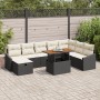 Conjunto de Sofá de Jardín de 9 piezas con cojines Poliratán Negro by , Outdoor sofas - Ref: Foro24-3360037, Price: 555,67 €,...